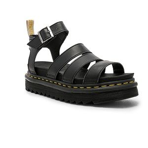 Dr Martens Blaire Black Platform Sandals US 7